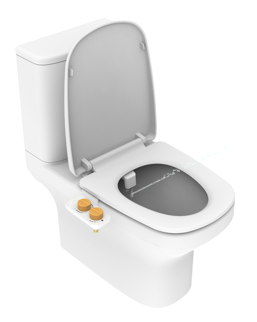 Bidé Horus instalado en inodoro